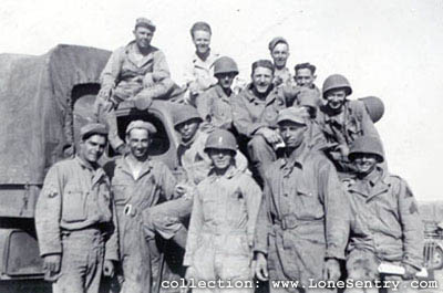 [11th Armored Division Training: Mackey - Ward, McGill - O'Con, Greibel - Gilpin, Roberts - Strages, Cuningham - Lash, Brown - Roney, Lt. Schmalz]