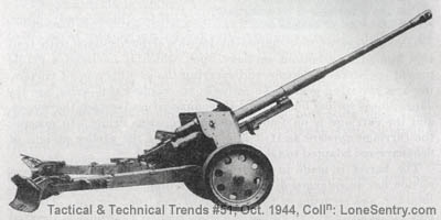 [German 88-mm antitank gun Pak 43/41.]