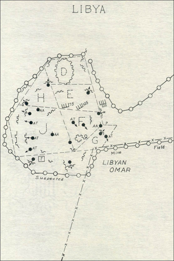 [Figure 10. Axis Defenses as Estimated by British Intelligence before the Battle.]