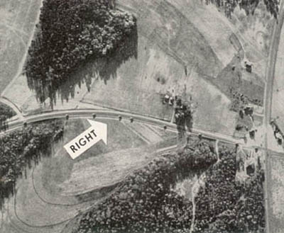 [FIGURE 18 (2). This dispersed convoy is harder to see than that in (1) and unprofitable to bomb. A single hit on the road is unlikely to get more than one vehicle.]