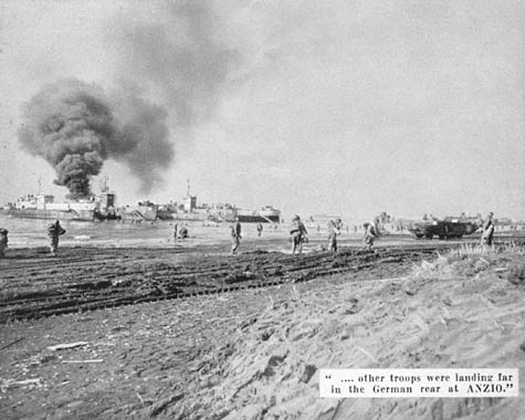 [Other troops were landing far in the German rear at Anzio]