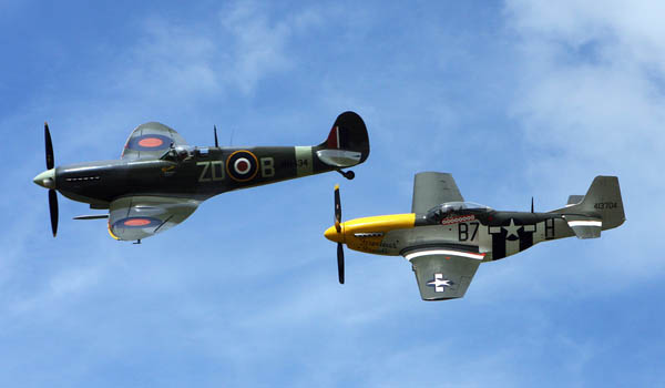 Spitfire and Mustang